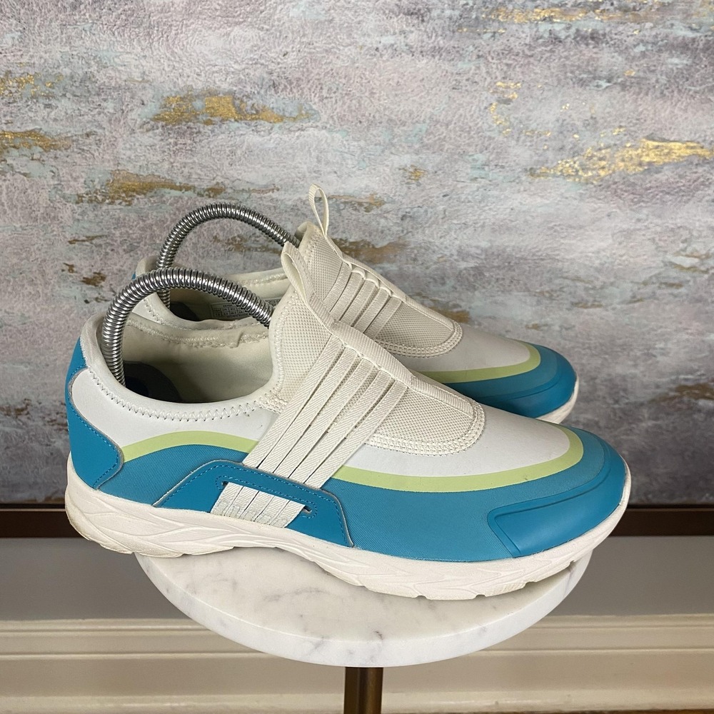 Vionic Vayda Shoes Womens Size 7.5 White Blue Slip On Walking Comfort Sneakers - Picture 2 of 11